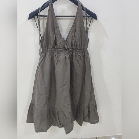 Summer dress dark olive green - Picture 2 of 5